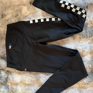 Aviator Nation Black and White Checkered Leggings